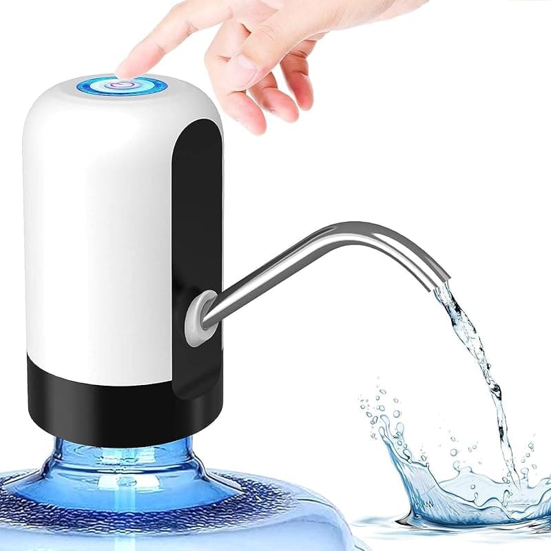 LYSIAC Automatic Water Dispenser Pump 20 Litre Water can &amp; jar– USB Rechargeable, One-Touch Control, Fits 5-Gallon Bottles (Pack of 1)