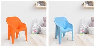 Nilkamal Plastic Eeezygo Baby Chair Modern and Comfortable with Arm and Backrest,Blue Plastic Eeezygo Baby Chair Modern &amp; Comfortable with Arm &amp; Backrest