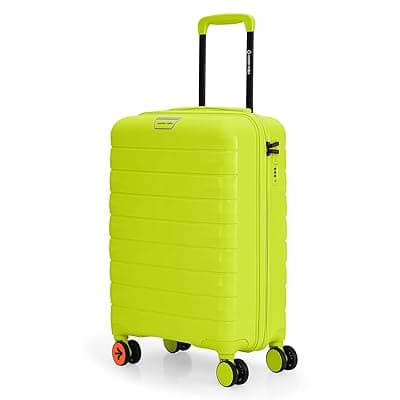 Nasher Miles Polypropylene Spinner Vienna Hard-Sided Cabin Luggage 20 inch | 55cm | 8 Wheels Small Trolley Bag for Travel | Suitcase (Neon Lime)