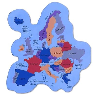 Storio Europe Map Puzzle for Kids | Educational Geography Learning Toy for Ages 4-8 | Jigsaw Puzzle Gift for Boys &amp; Girls | Fun Way to Learn European Countries | Montessori Puzzle Game