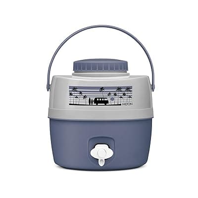 Milton Kool Caravan 5 Water Jug PU Insulated, 4.8 litres, BPA Free, Leak Proof &amp; Portable Jug, Sturdy Handles, Ideal for Travel, Picnic, Offices, Shops, Blue Stone