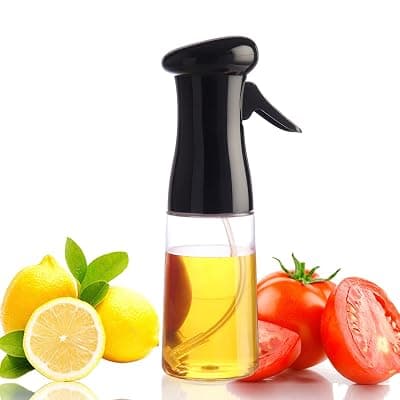 Oil Sprayer for Cooking, Olive Oil Sprayer Mister, Oil Spray Bottle, Portable Oil mister Sprayer Vinegar Spritzer for Air Fryer, Salad Making, Baking, BBQ, Roasting, Frying(A-210ml)