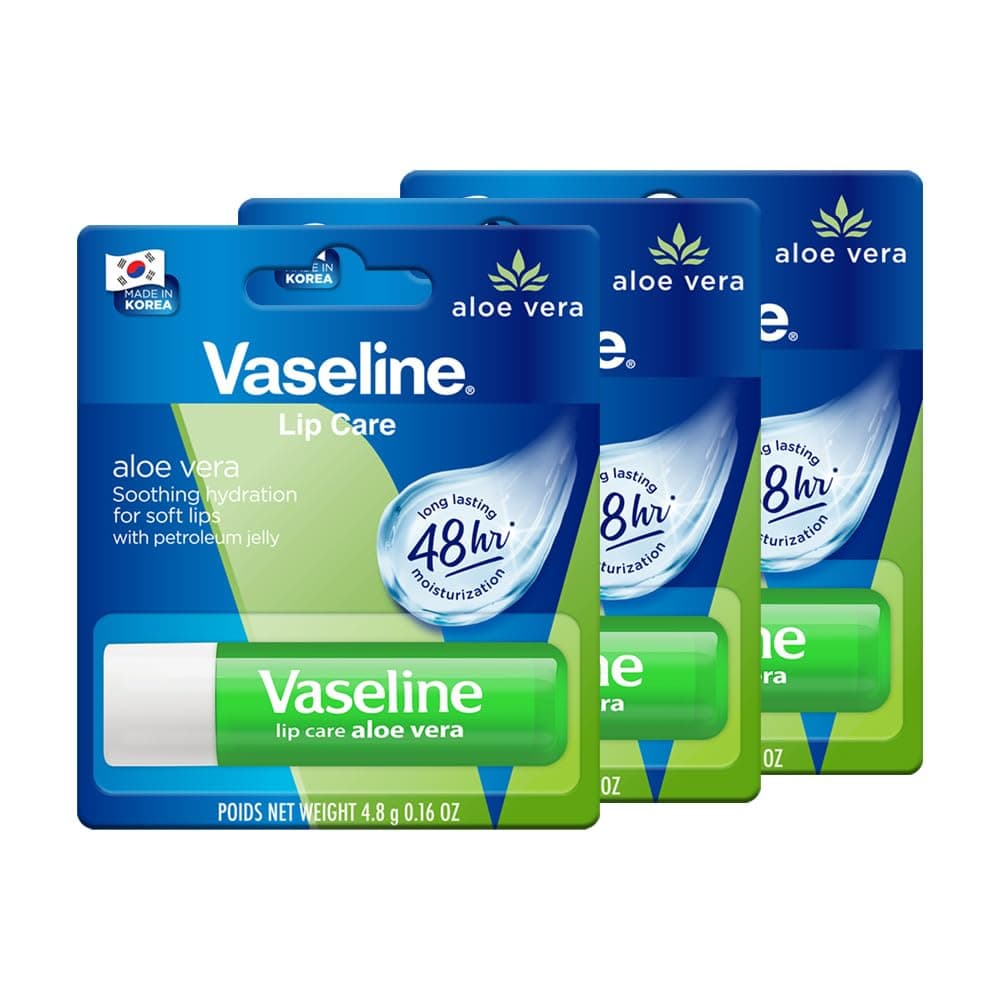Vaseline Lip Care Cocoa Butter Lip Balm Stick 4.8g (Pack of 3)