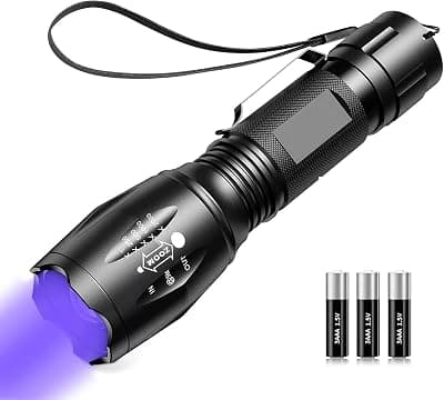 DOTCOM MOWETOO Led Uv Torch 2 in 1 Uv Black Light with 500Lm Highlight &amp; 4 Mode &amp; Waterproof, Metal, 500 Lumen