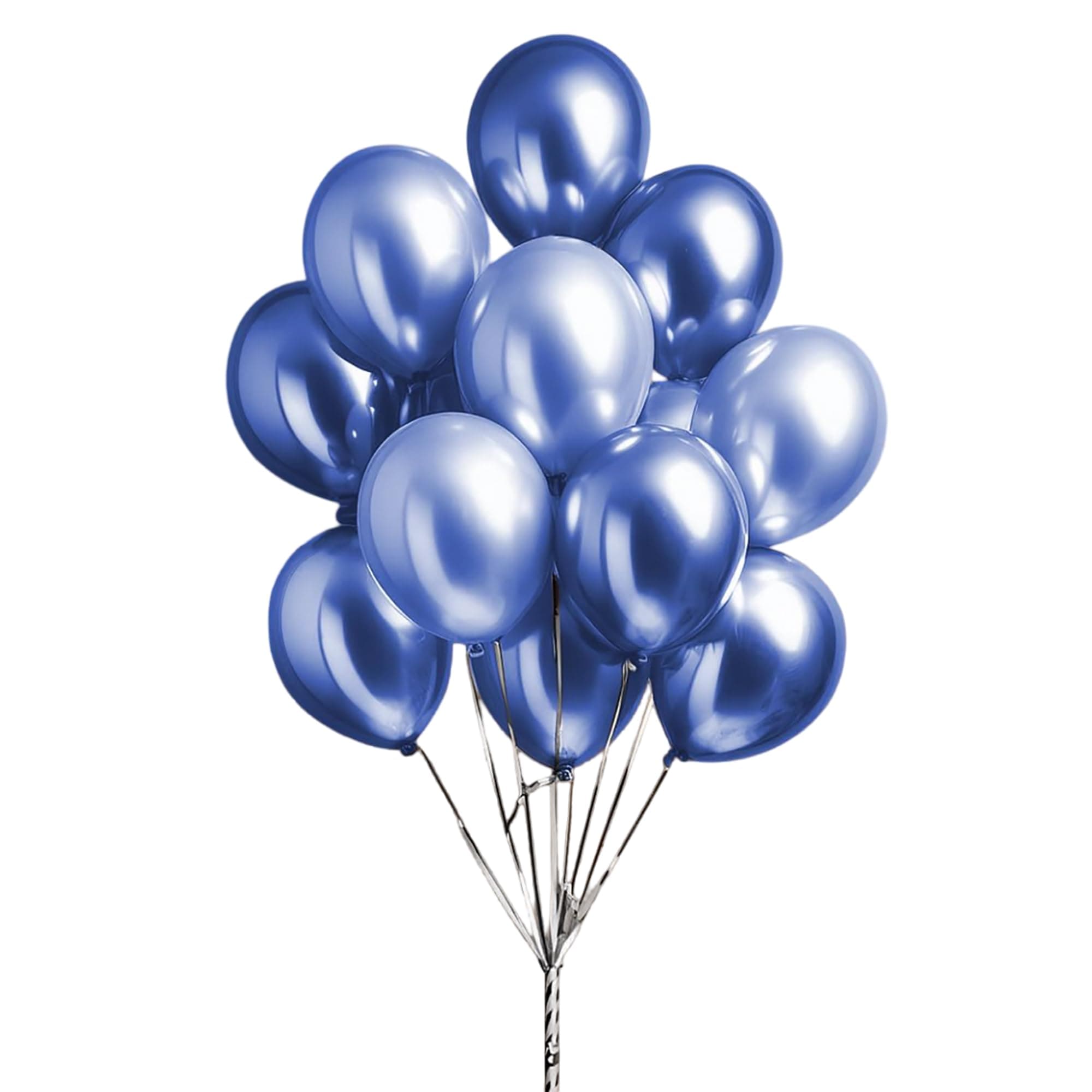 Just Party Chrome Metallic Balloons - Pack of 25 (Blue)