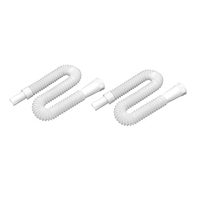 1m Flexible PVC Waste Pipe Drain Hose Connector Universal Fit for Bathroom &amp; Kitchen Sinks Durable, Anti-Clog Design Easy Installation for Basins &amp; Wash Basins(2PCS)