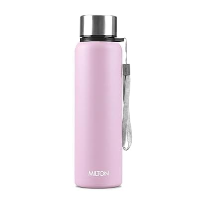 MILTON Brim 1000 Stainless Steel Water Bottle 875 ml, Single Walled, ISI Certified I Leak Proof Lid, Rust Proof I For School, Office, Gym I Purple