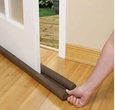 E-COSMOS Door Bottom Sealing Strip Guard for Home | Door Stoppers | Door Seal | Door Closers | Sound-Proof Reduce Noise Energy Saving Weather Stripping | Waterproof - Brown, (36 inch) (Pack of 2)