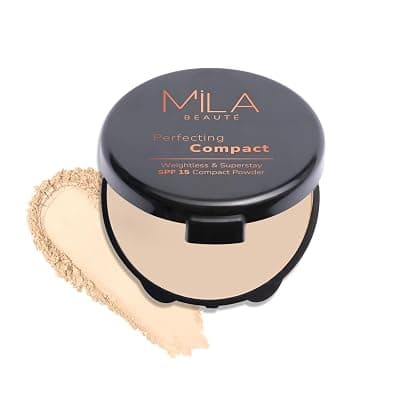 Mila Beauté Perfecting Compact Powder | Natural Matte Finish| Longstay with SPF 15 | Minimized Pores and Finelines | Controls Shine | Lightweight Compact Powder |Shade - (Ivory 16g)