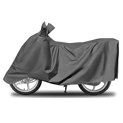 Sulfar Universal Bike Cover UV Protection &amp; Dustproof Bike Body Cover for Two Wheeler Bike Scooter Scooty Activa (Grey)