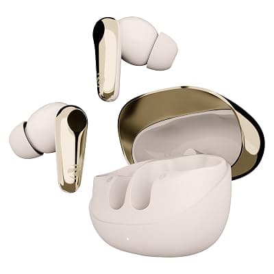 ZEBRONICS Monk+, in-Ear, Noise Cancellation Earbuds, Upto 25 Hours Backup, ANC, Flash Connect, ENC, Gaming Mode, Voice Assistant, Bluetooth v5.4, Touch Control (White)