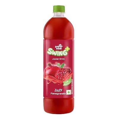 Paper Boat Swing Zesty Pomegranate Juice, Enriched with Vitamin D, No Gmos, 1.2 Litre