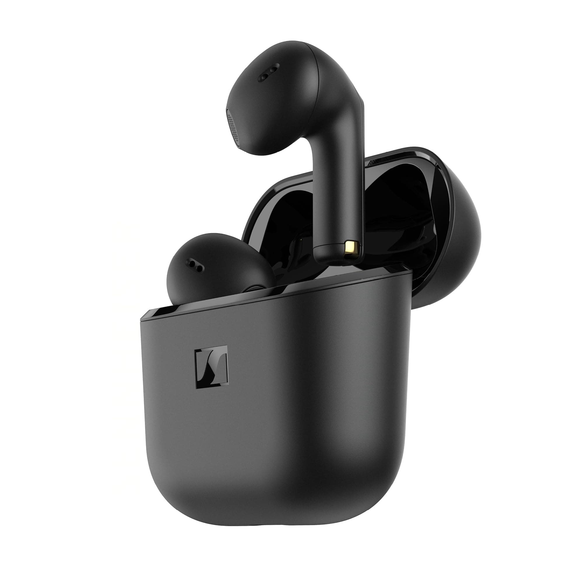 Sennheiser ACCENTUM Open True Wireless Earbuds-Smart Touch Controls, Lightweight & Breathable Design, Upto 28H Battery, Quick Charging, IPX4 Splash Resistance-Black