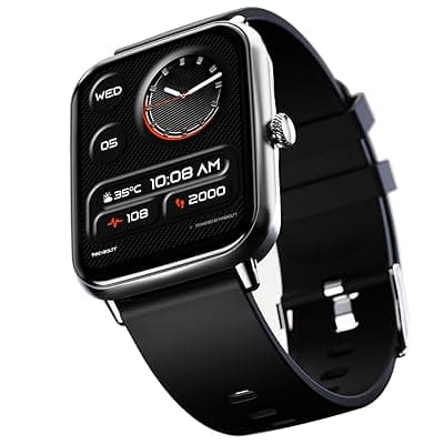 Fire-Boltt Ninja Call Pro Plus Bluetooth Calling Smart Watch, 1.83″ HD Display, AI Voice Assistant, 120+ Sports Modes, IP67 Waterproof, SpO2 & Heart Rate Monitor Smartwatch for Men & Women - Black
