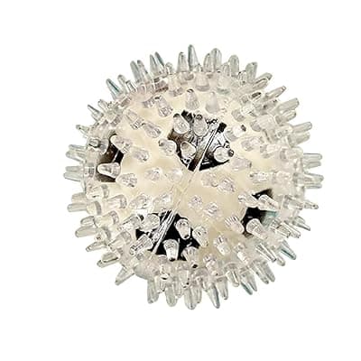PremiumAV Large Spike Ball Dog Toy – Transparent TPR Rubber Chew Toy for Dogs & Cats, Durable Interactive Bite-Resistant Chew Toy for Aggressive Chewers, Puppy Teething & Play