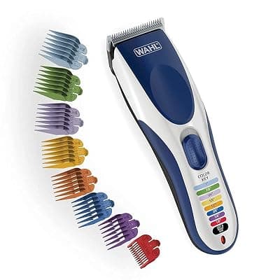 Wahl 09649-024 Cord/Cordless Color Pro Hair Clipper for Men; 60 Minutes run time; LED charging indicator; Easy match Colour coded guards