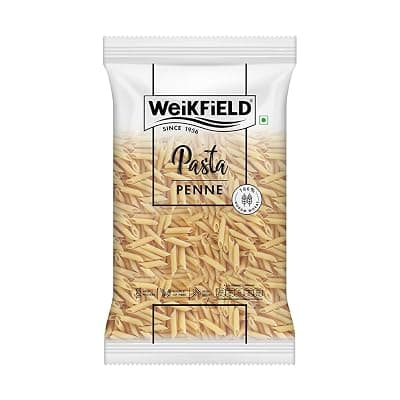 Weikfield Penne Pasta 1kg | Healthy Pasta Made With 100% Durum Wheat Semolina | No Maida | Rich in Protein &amp; Fibre | Non Sticky | 100% Vegetarian | 1Kg Pouch