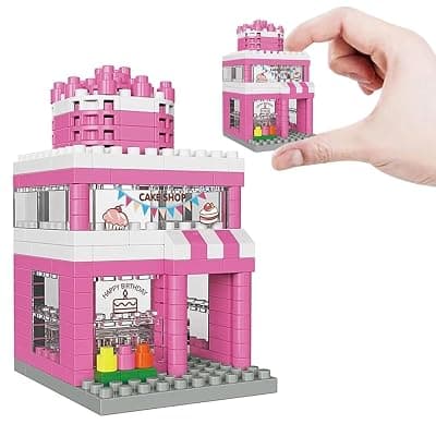 SUPER TOY 228 Pcs Mini Cake Bakery Building Block 3D Stack Brick Shop Educational Toy for Kids 5-15 Years, Boys &amp; Girls Birthday Gifts