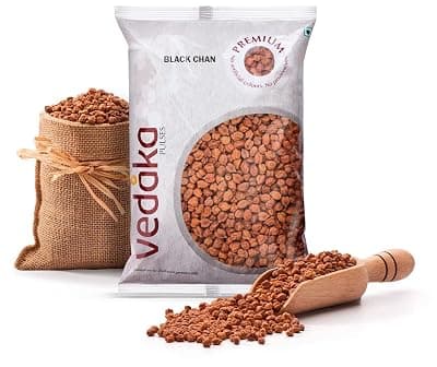 Amazon Brand - Vedaka Premium Unpolished Black Chana, 500 g