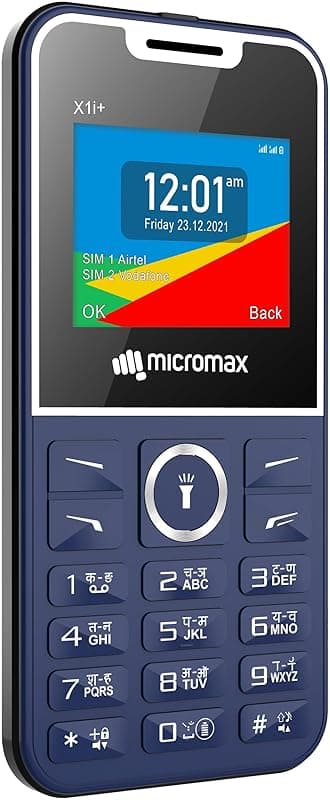 Micromax All-New X1i Smart Dual Sim Keypad Phone | Big 2.4" Display |Type C USB Port | Bright Torch| Wireless FM | Auto Call Recording | Blue |