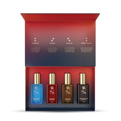 Set Wet AM/PM Gift Set 4x20 ml Premium Scent with Long Lasting Fragrance Perfume - 80 ml (For Men)