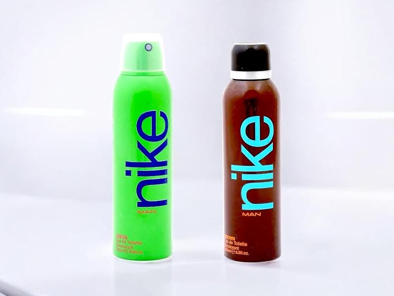 Nike Eau De Toilette Deodorant for Men - Combo pack of 2 deodorant for men, Deos for Boys and Men, Sporty and Regular use deos (200ml*2) (Brown + Green)