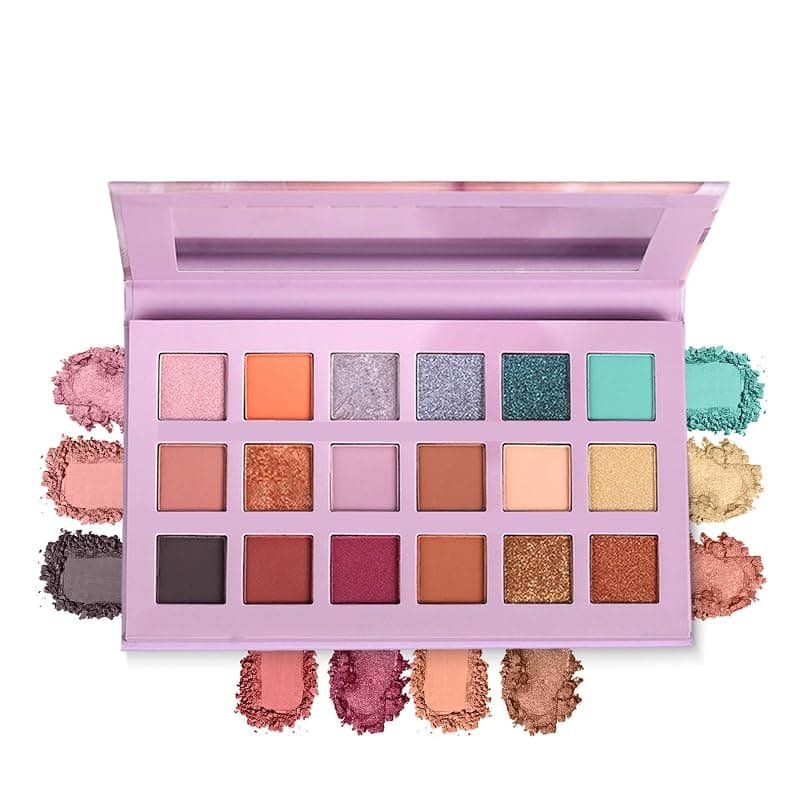 FASHION COLOUR Mercury Retrograde 18 Eyeshadow Palette (18gm) | Perfect for casual and dramatic looks | Does not crease or smudge | Long Lasting | Easy-to-blend & build Up |