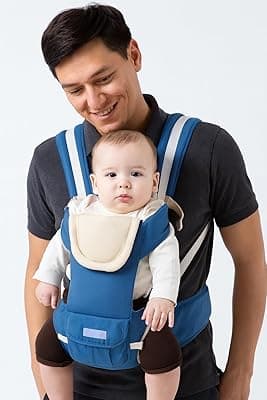 Baby Carrier Carry Bag Back & Front Facing with Waist Belt 0 to 24 Month (210-Sku Blue)