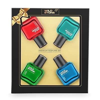 Wild Stone EAU DE Parfum Gift Set for Men, Pack of 4 (4x30ml) | Premium Fragrance Gift Set | Edge,Ultra Sensual, Hydra Energy &amp; Forest Spice Luxury Perfume