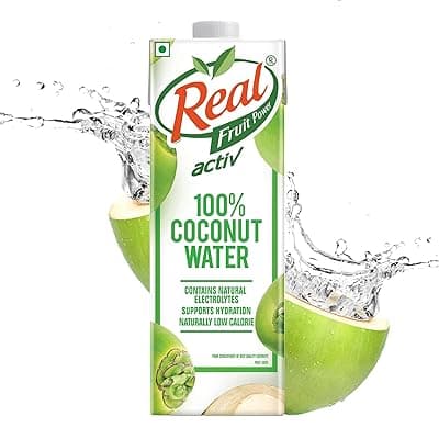 Real Activ Coconut Water Tetrapack - 1L | Hydrating Coconut Water with Health Benefits | No Added Flavour &amp; Sugars | Tasty and Nutritious