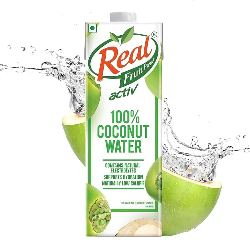 Real Activ Coconut Water Tetrapack - 1L | Hydrating Coconut Water with Health Benefits | No Added Flavour &amp; Sugars | Tasty and Nutritious