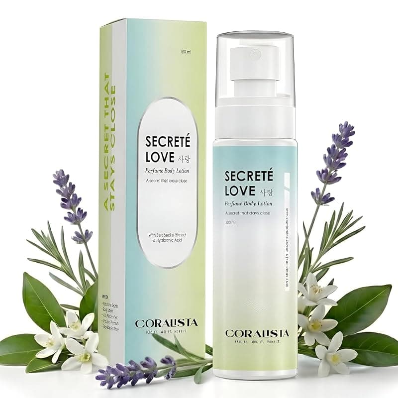 Secreté Love Perfume Lotion | Long-Lasting Scented Body Lotion for Women & Men | Hydrating Brightening Formula with 3% Kombucha & 5% Niacinamide | 100ml