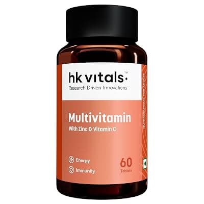 hk vitals Multivitamin (60 Tablets) | For Men and Women | With Zinc, Vitamin C, Vitamin D3, Multiminerals & Ginseng Extract