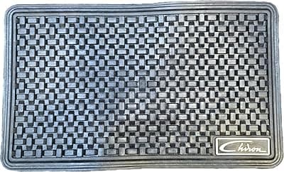 12D Compatible Driver Side only Small 12D Luxury car Heal pad for Custom Fitted 12D Antiskid Car Floor Mats - Black