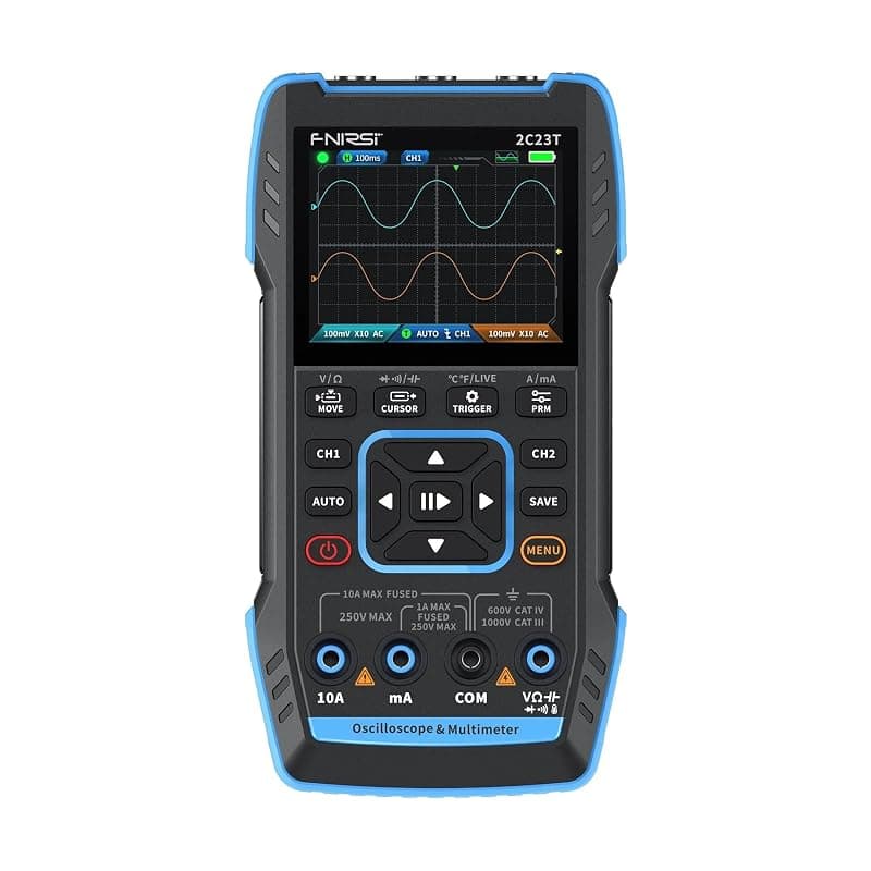 Handheld Dual Channel 3-in-1 10MHz 50MS/s Oscilloscope + Digital Multimeter + DDS Function Generator | 2C23T |