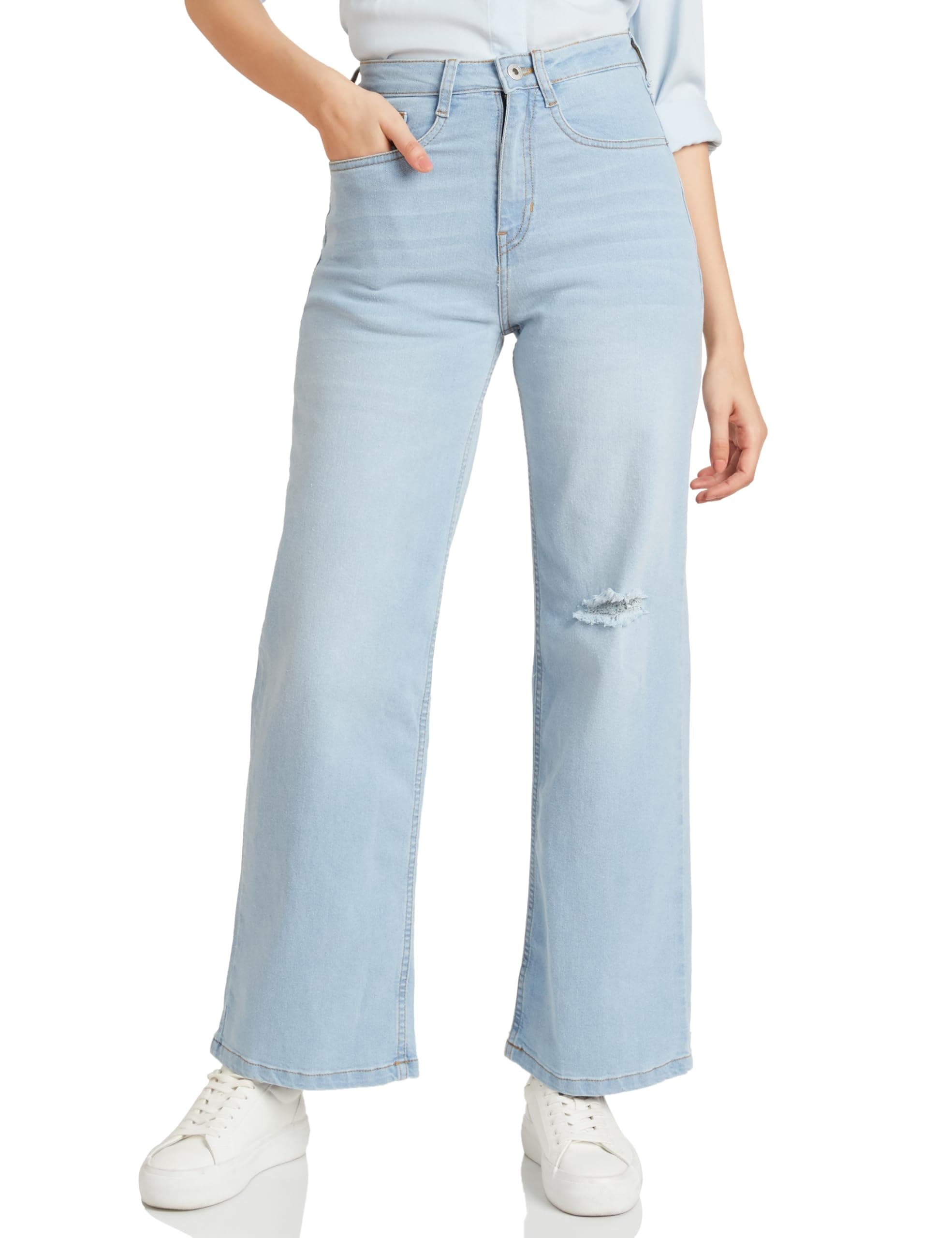 Amazon Brand - Symbol Women's Loose High Rise Jeans (Available in Plus Sizes)