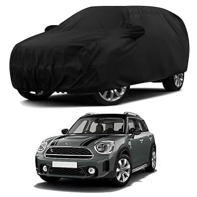 Sulfar 100% Water Resistant Car Body Cover Compatible with Mirror for BMW Countryman Coupe (Triple Stitched, Full Bottom Elastic, Black)