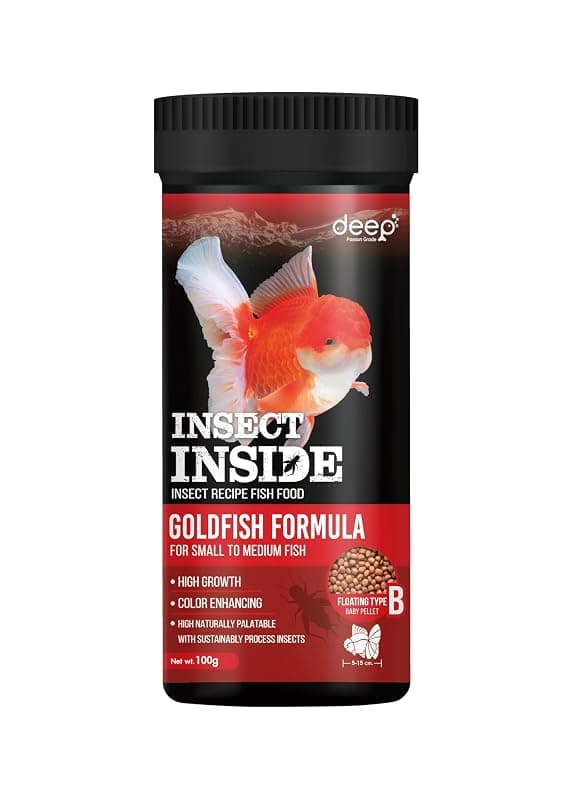 Deep Insect Inside (Cricket) for High Protein Super Premium Gold Fish Formula for High Growth & Colour Enhancing Floating Micro Pellet 100gm