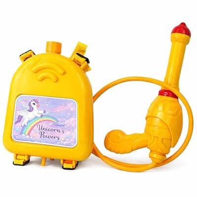 Yellow Holi Pichkari Water Gun Toy for Kids| Holi | Water Gun| Pichkari for kids | 3-Liter Water Tank | Long-Range Water Spray Pistol | Best Gift for Boys & Girls