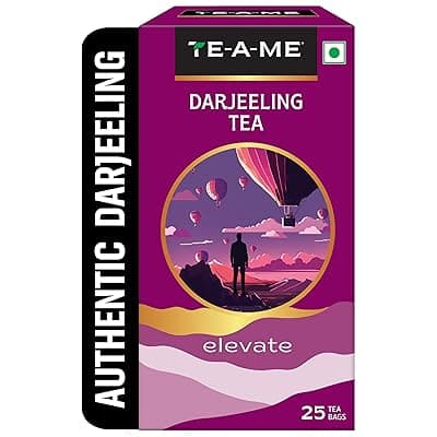 TE-A-ME Darjeeling Tea - 25 Bags | Black Tea Bags | Christmas Gift | New Year Gift