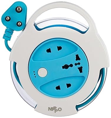 Nippo Flexi Cord I Universal Socket with Master Switch I 4 Mtr Cord I 1 Year Warranty
