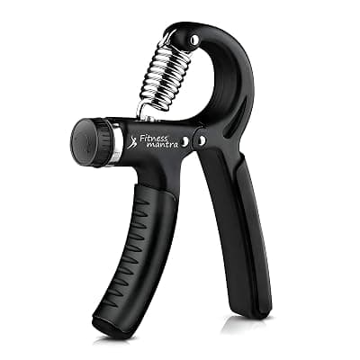 Fitness Mantra® Weight Adjustable Hight Quality Hand Gripper for Men &amp; Women |Hand Grip|Finger Exerciser|Power Gripper|Hand Exerciser Equipment|Hand Strengtheners|Black| 10KG-60KG|,Polypropylene
