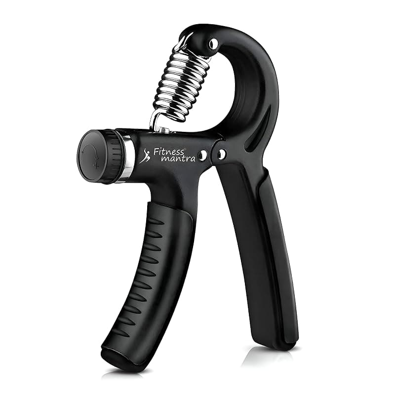 Fitness Mantra® Weight Adjustable Hight Quality Hand Gripper for Men &amp; Women |Hand Grip|Finger Exerciser|Power Gripper|Hand Exerciser Equipment|Hand Strengtheners|Black| 10KG-60KG|,Polypropylene