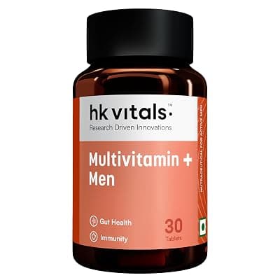 hk vitals Multivitamin Plus Men, 30 Tablets | Daily Multivitamin for Men, For Energy, Stamina, Immunity, Gut, Heart, Bone & Muscle Health