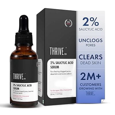 ThriveCo 2% Salicylic Acid Serum for Face | Anti-Acne &amp; Blackhead Removal | Oil Control, Blemish Care &amp; Exfoliating Serum | For Oily &amp; Acne-Prone Skin | 30ml