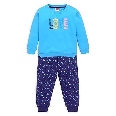 LuvLap Baby Girls Full Sleeve Sweatshirt & Pyjama Set Pack of 1