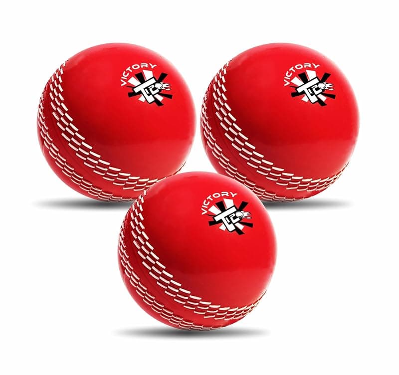 Victory T-20 Synthetic Cricket Ball for Tournament and Street Match - Wind Ball (Red)