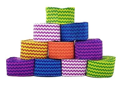 Crepe Paper Streamers, Paper Ribbons - Vibrant Colorful Streamersfor Birthday, Baby Shower, Wedding, Event Decorations and Celebration Party Decor Supplies Pack of 12 Pieces (Multicolour)
