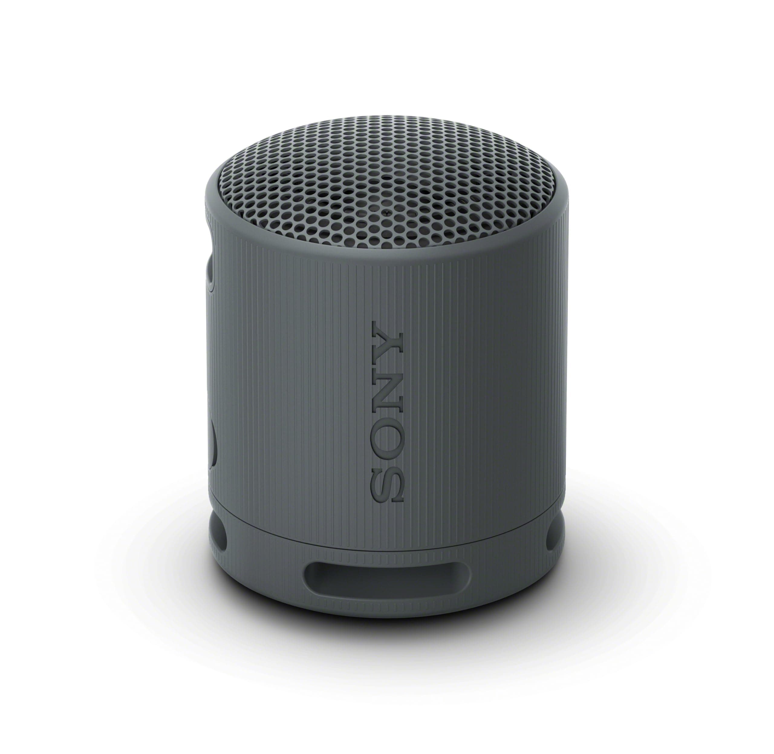 Sony SRS-XB100 Wireless Bluetooth Portable Lightweight Super-Compact Travel Speaker, Extra-Durable IP67 Waterproof & Dustproof, 16 Hrs Batt, Versatile Strap, Extra Bass & Hands-Free Calling-Black