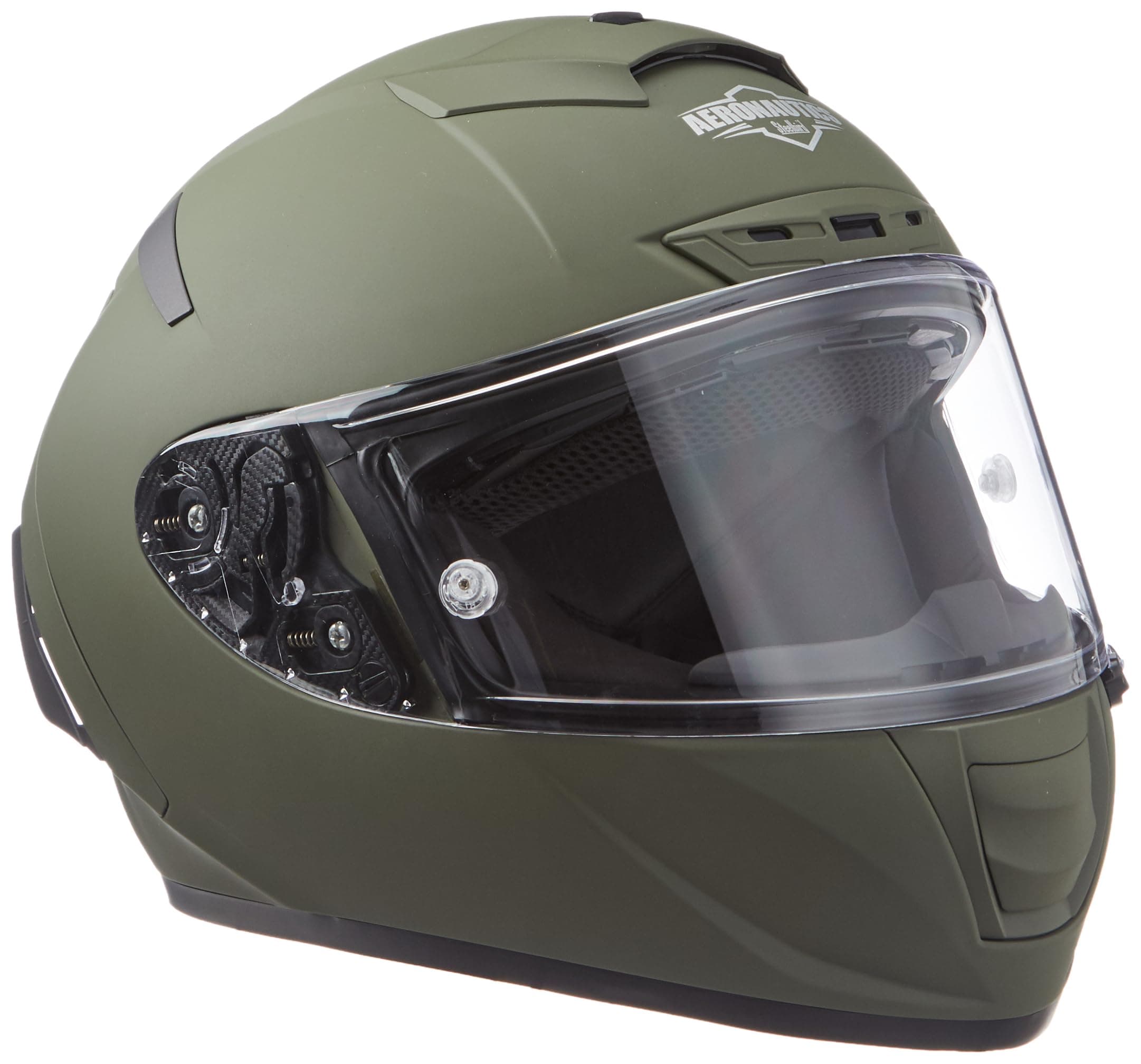 Steelbird Hi-Gn SA-2 AERONAUTICS MATT B.GREEN WITH PLAIN VISOR 580MM